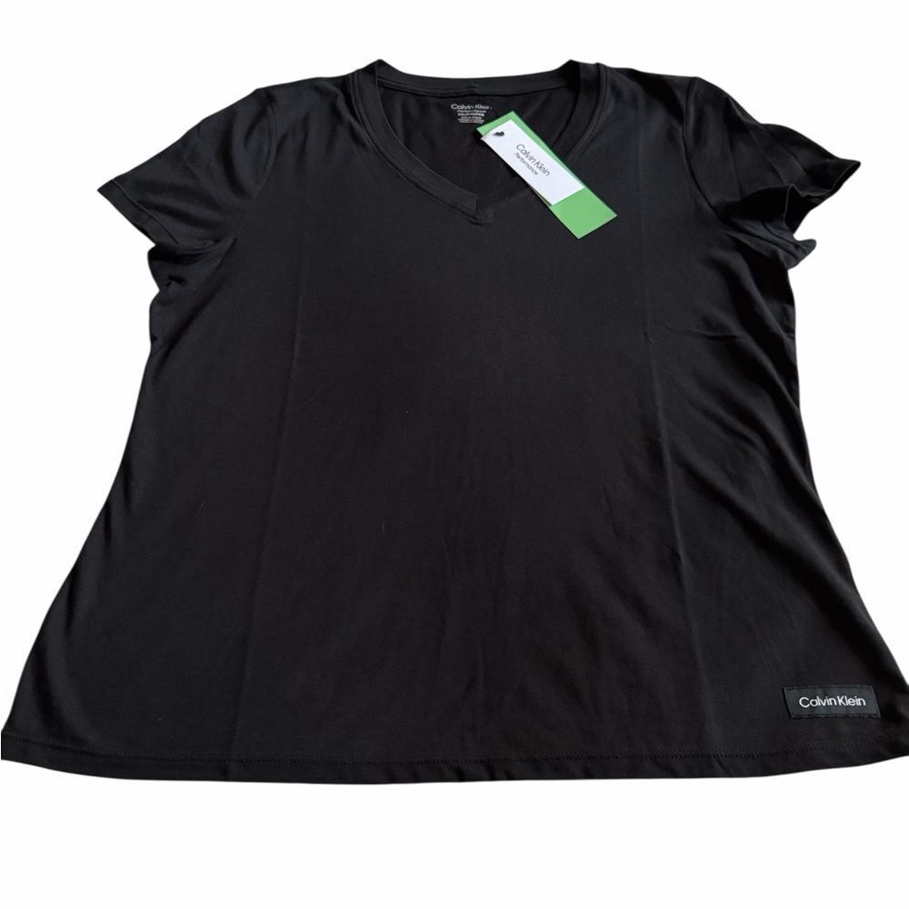 NWT Calvin Klein Women's Performance Black Tee PXL